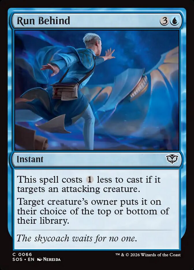Run Behind – Common Magic: The Gathering card from Secrets of Strixhaven (#66)