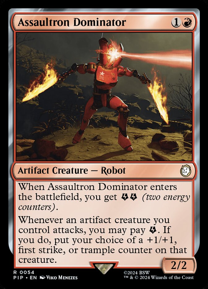 Assaultron Dominator – Rare Magic: The Gathering card from Fallout (#54)