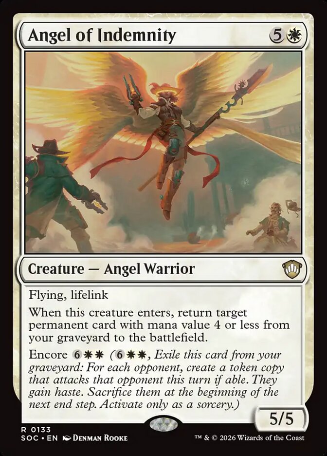 Angel of Indemnity – Rare Magic: The Gathering card from Secrets of Strixhaven Commander (#133)