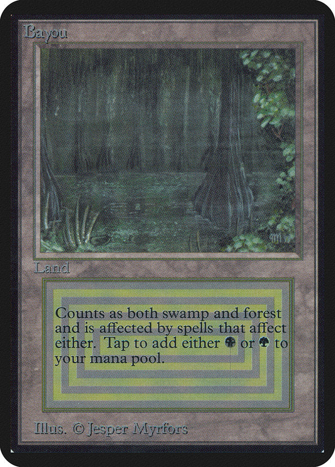 Bayou – Rare Magic: The Gathering card from Limited Edition Alpha (#278)