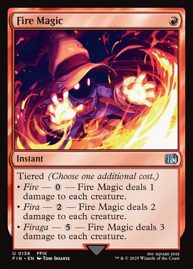 Fire Magic – Uncommon Magic: The Gathering card from Final Fantasy (#136)