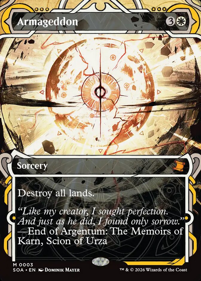 Armageddon – Mythic Magic: The Gathering card from Secrets of Strixhaven Mystical Archive (#3)