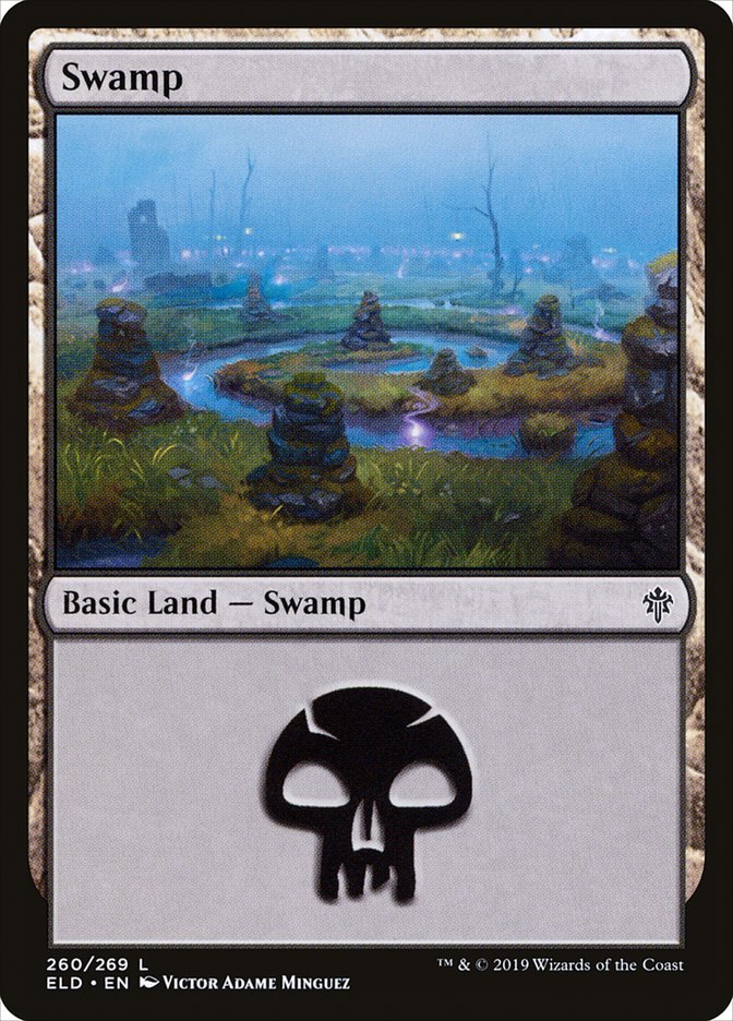 Swamp – Common Magic: The Gathering card from Throne of Eldraine (#260)