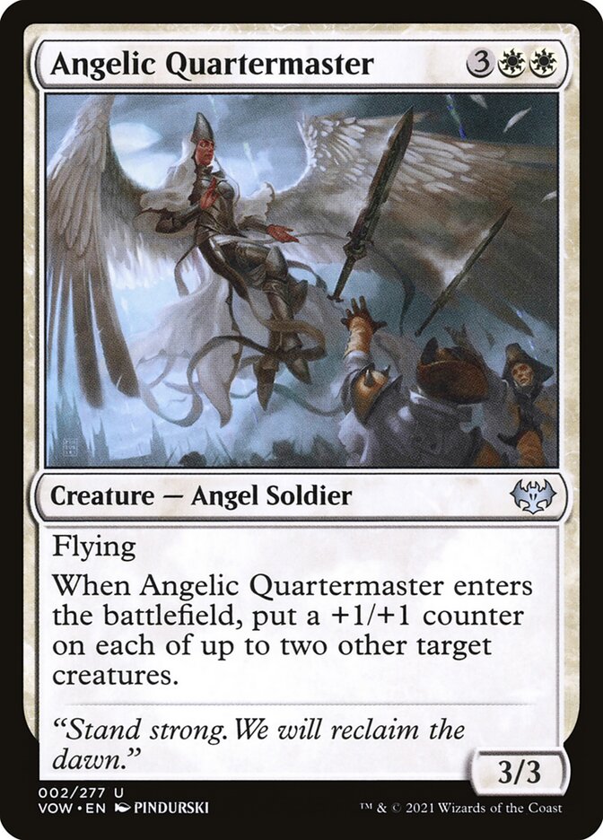 Angelic Quartermaster – Uncommon Magic: The Gathering card from Innistrad: Crimson Vow (#2)