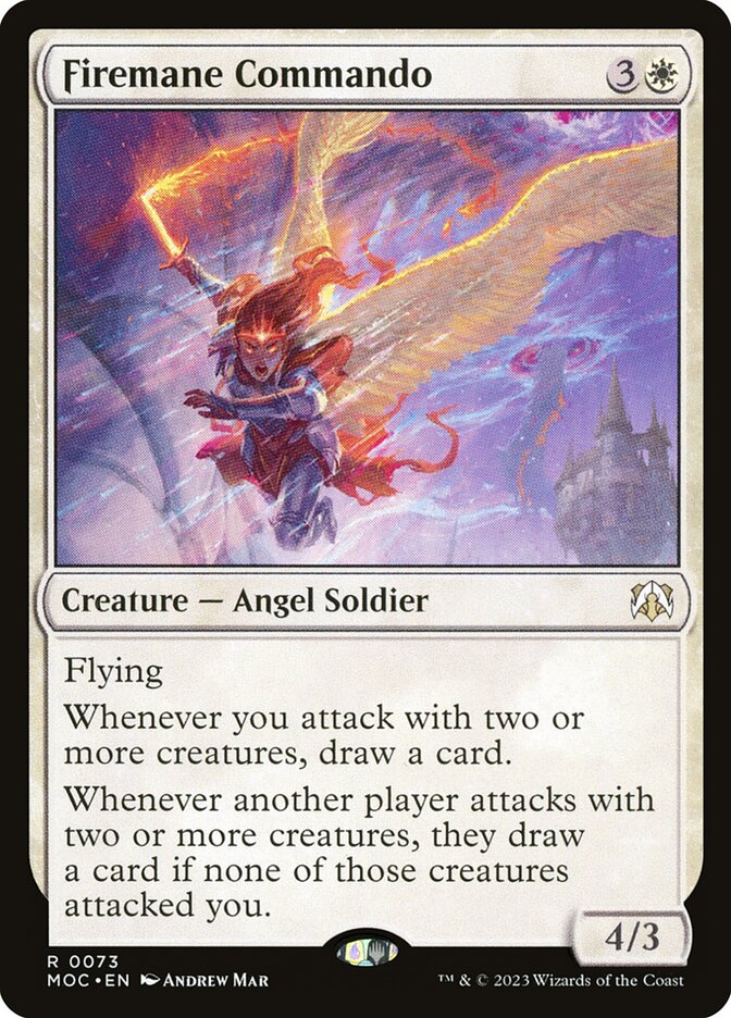 Firemane Commando – Rare Magic: The Gathering card from March of the Machine Commander (#73)