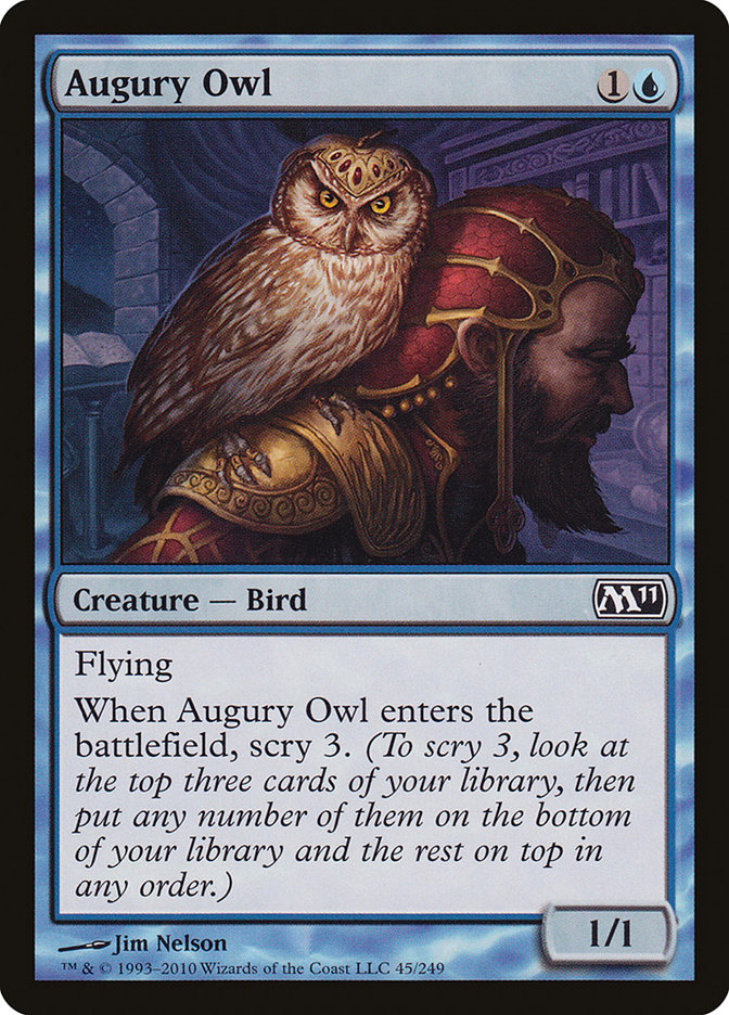 Augury Owl – Common Magic: The Gathering card from Magic 2011 (#45)