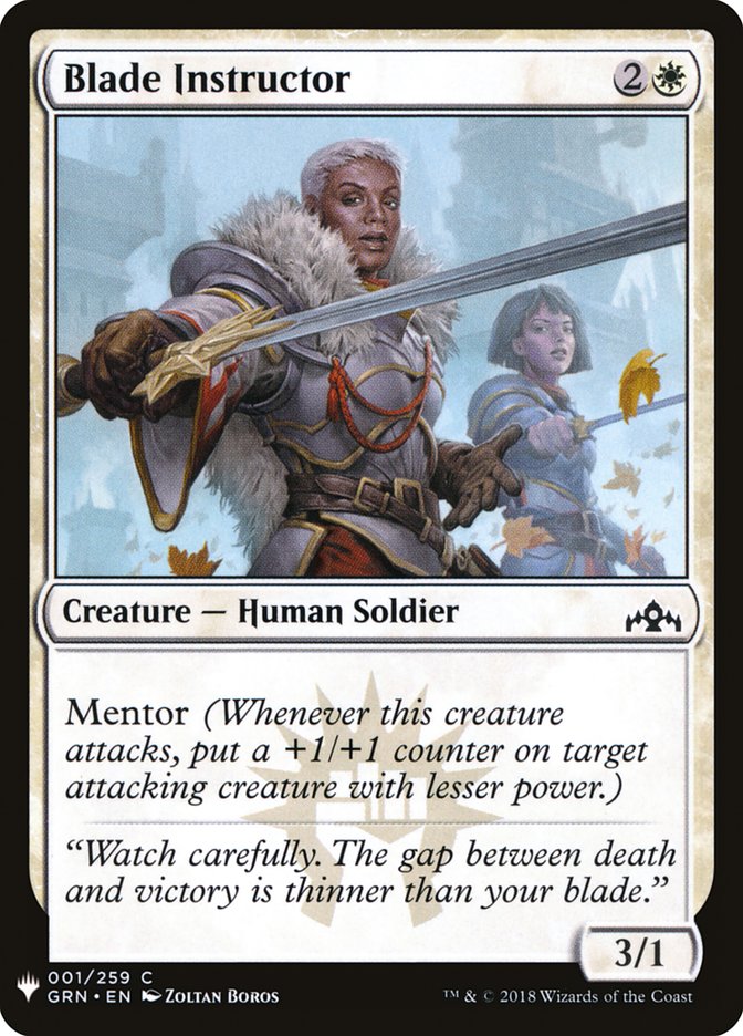 Blade Instructor – Common Magic: The Gathering card from The List (#GRN-1)