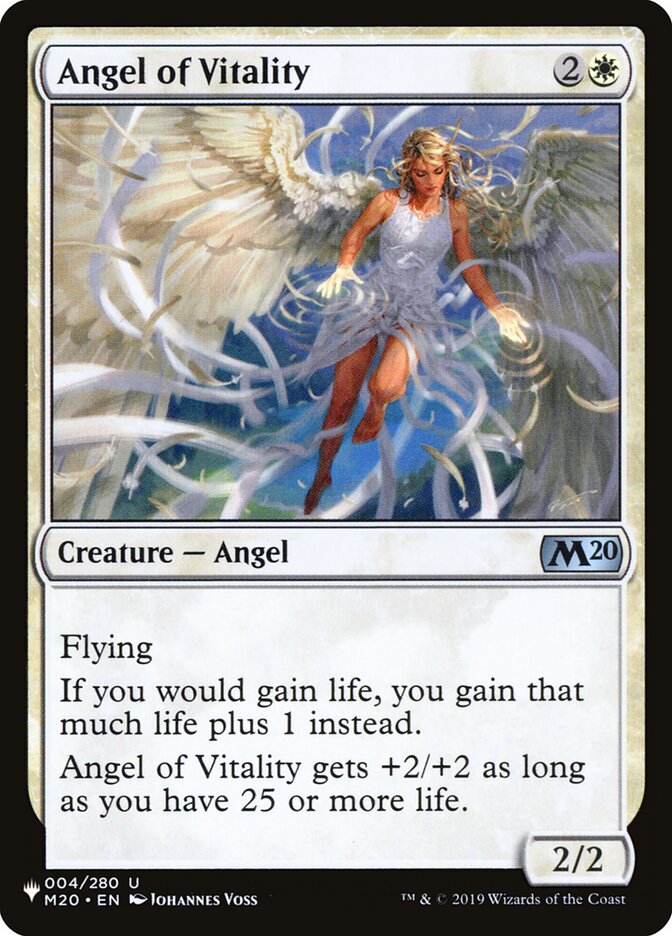Angel of Vitality – Uncommon Magic: The Gathering card from The List (#M20-4)