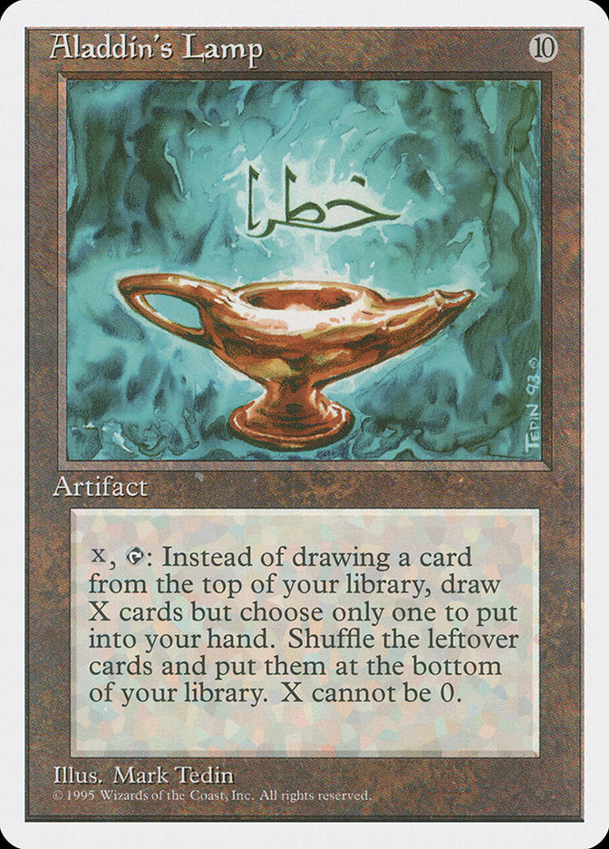 Aladdin's Lamp – Rare Magic: The Gathering card from Fourth Edition (#291)