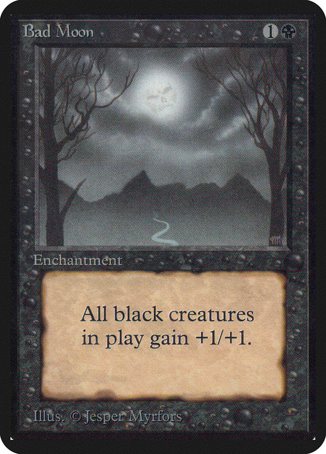 Bad Moon – Rare Magic: The Gathering card from Limited Edition Alpha (#93)