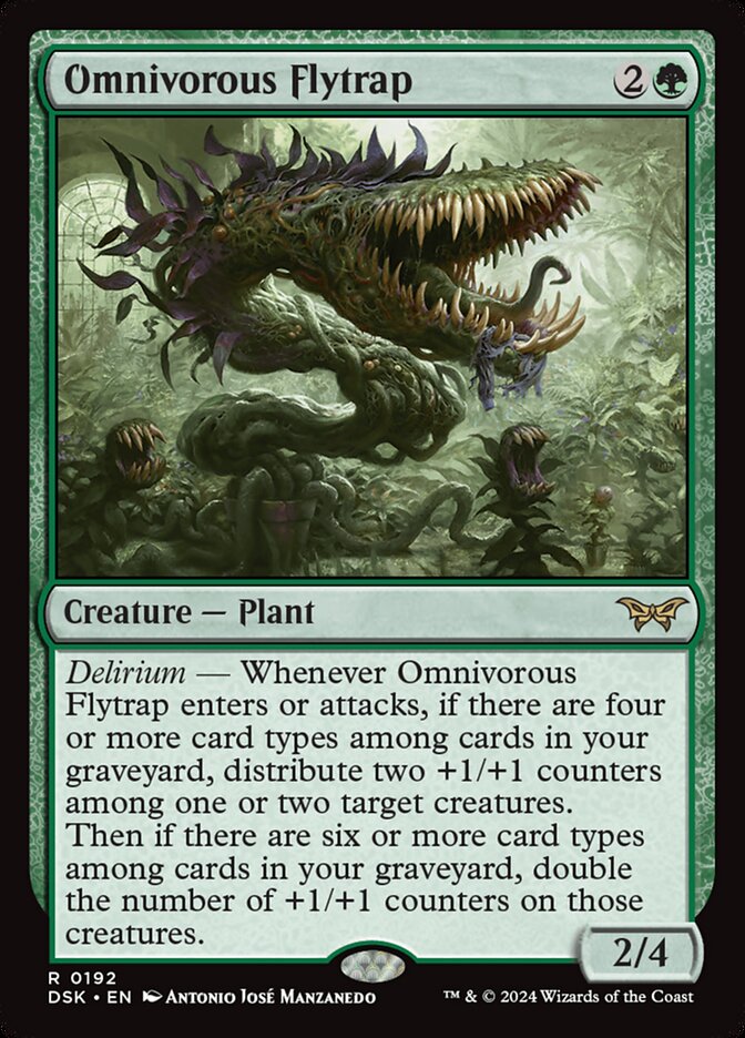 Omnivorous Flytrap – Rare Magic: The Gathering card from Duskmourn: House of Horror (#192)