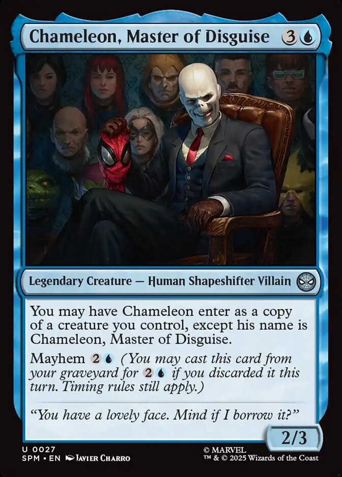 Chameleon, Master of Disguise – Uncommon Magic: The Gathering card from Marvel's Spider-Man (#27)