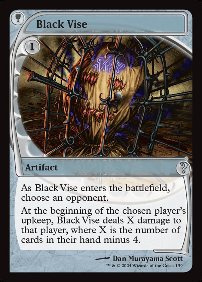 Black Vise – Uncommon Magic: The Gathering card from Mystery Booster 2 (#139)