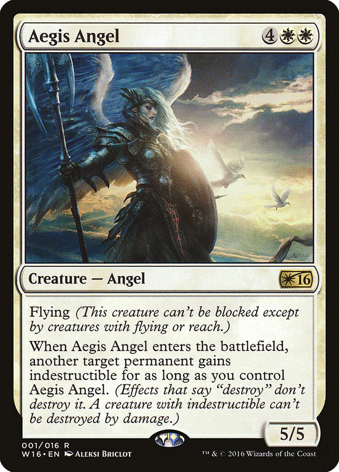 Aegis Angel – Rare Magic: The Gathering card from Welcome Deck 2016 (#1)