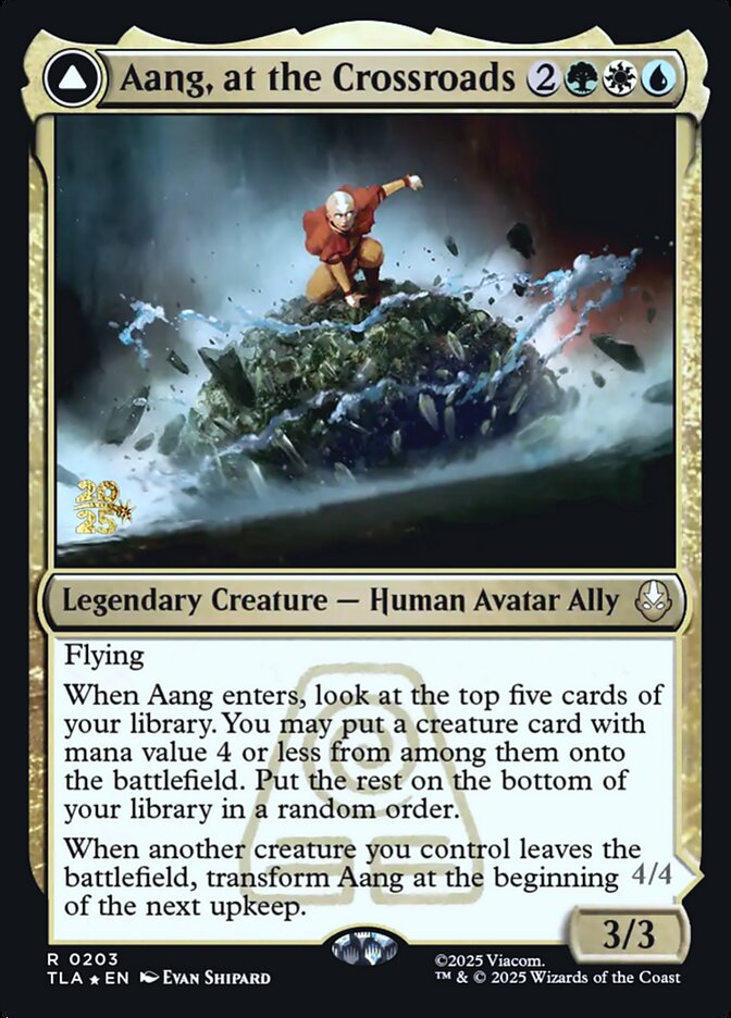 Aang, at the Crossroads // Aang, Destined Savior – Rare Magic: The Gathering card from Avatar: The Last Airbender Promos (#20