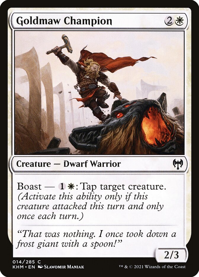 Goldmaw Champion – Common Magic: The Gathering card from Kaldheim (#14)