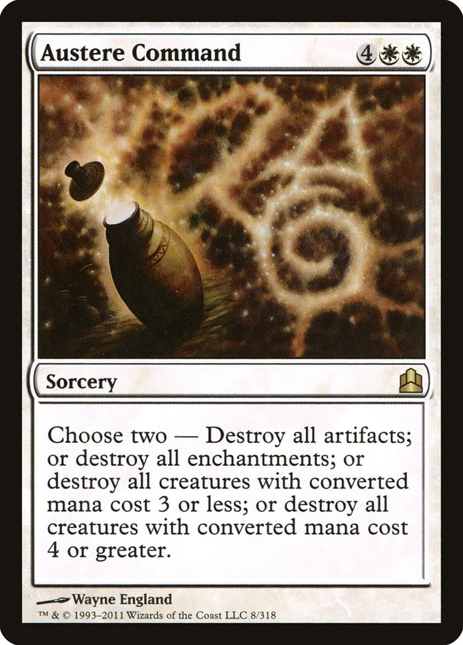 Austere Command – Rare Magic: The Gathering card from Commander 2011 (#8)