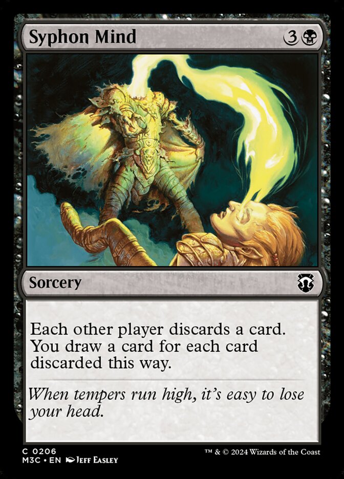 Syphon Mind – Common Magic: The Gathering card from Modern Horizons 3 Commander (#206)