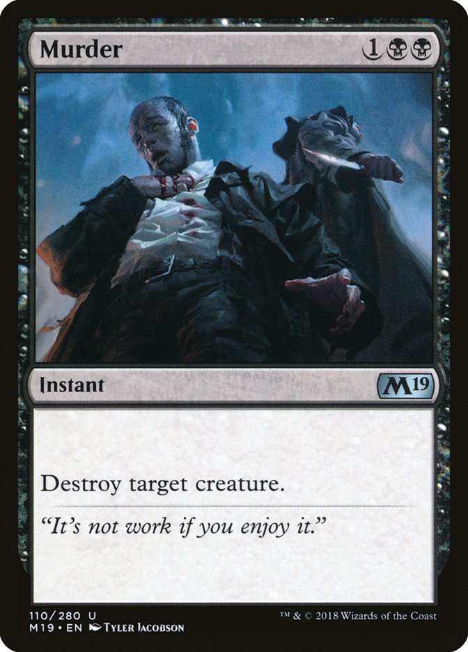 Murder – Uncommon Magic: The Gathering card from Core Set 2019 (#110)