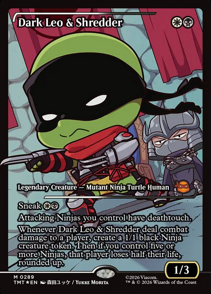Dark Leo & Shredder – Mythic Magic: The Gathering card from Teenage Mutant Ninja Turtles (#289)