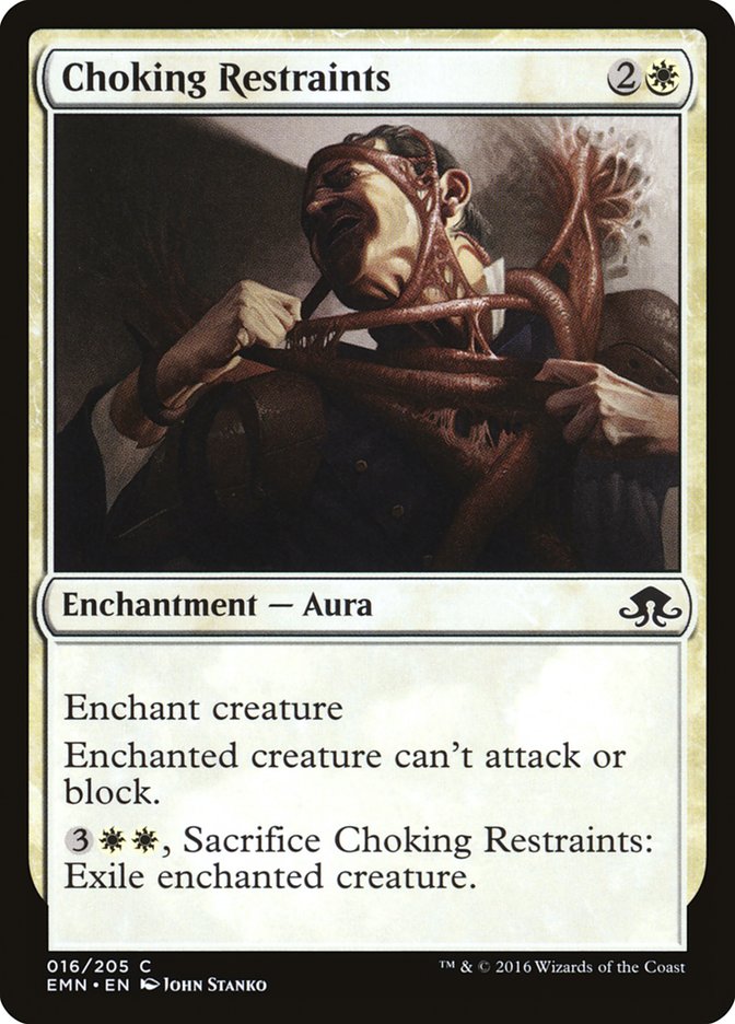 Choking Restraints – Common Magic: The Gathering card from Eldritch Moon (#16)