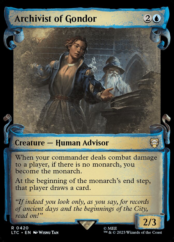 Archivist of Gondor – Rare Magic: The Gathering card from Tales of Middle-earth Commander (#420)