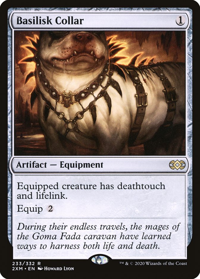 Basilisk Collar – Rare Magic: The Gathering card from Double Masters (#233)