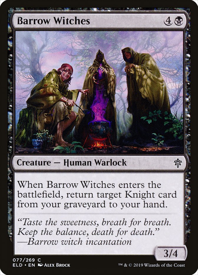 Barrow Witches – Common Magic: The Gathering card from Throne of Eldraine (#77)