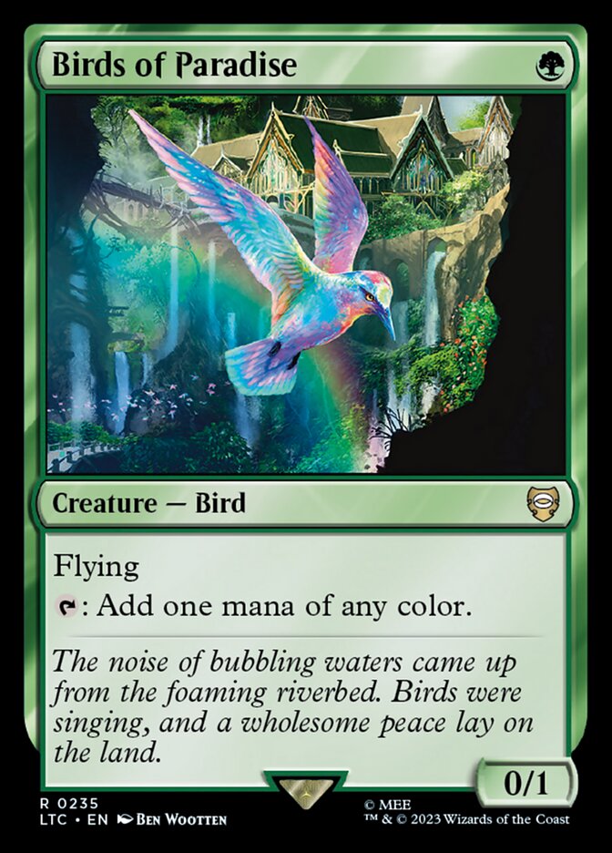 Birds of Paradise – Rare Magic: The Gathering card from Tales of Middle-earth Commander (#235)