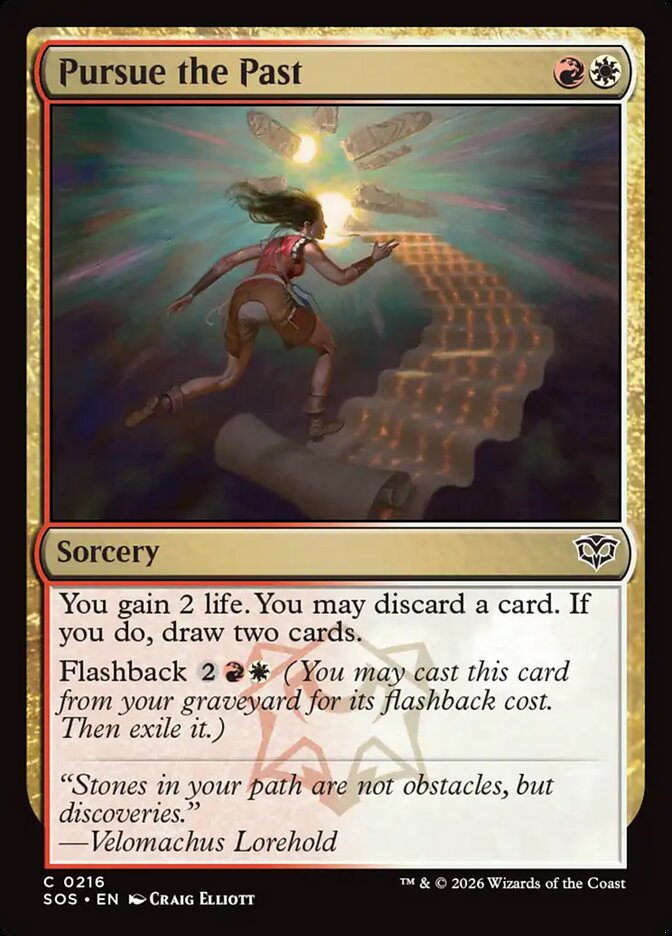 Pursue the Past – Common Magic: The Gathering card from Secrets of Strixhaven (#216)