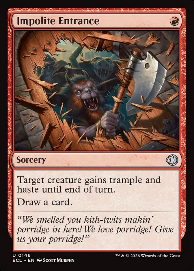 Impolite Entrance – Uncommon Magic: The Gathering card from Lorwyn Eclipsed (#146)