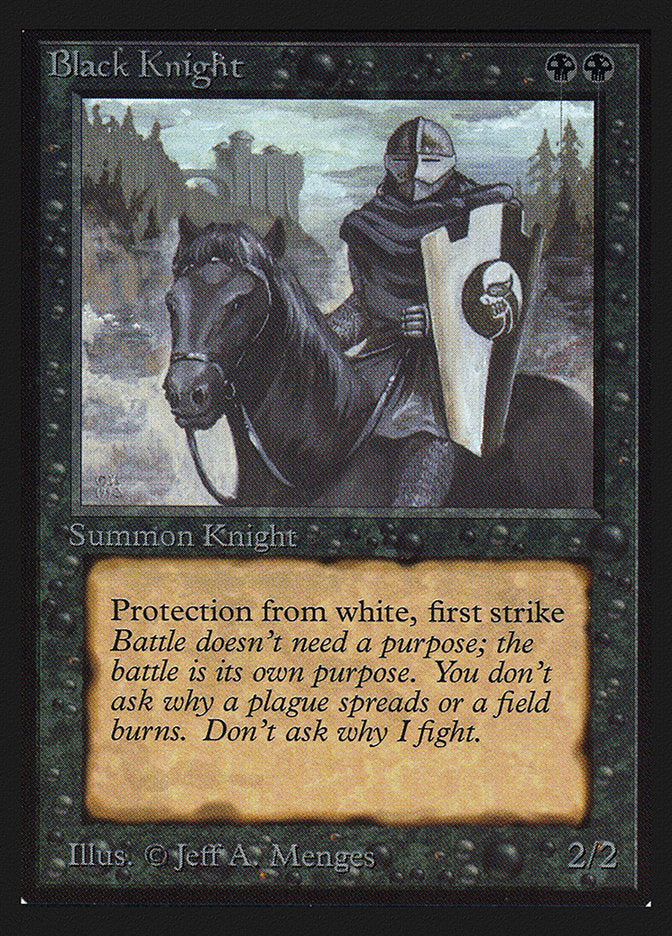 Black Knight – Uncommon Magic: The Gathering card from Collectors' Edition (#95)