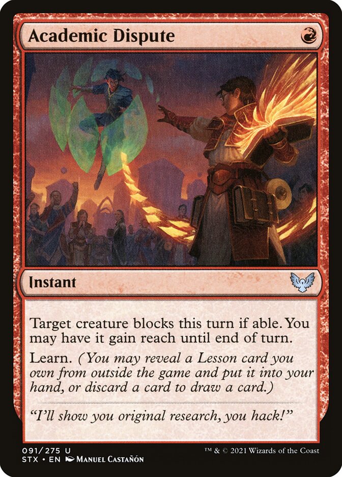 Academic Dispute – Uncommon Magic: The Gathering card from Strixhaven: School of Mages (#91)