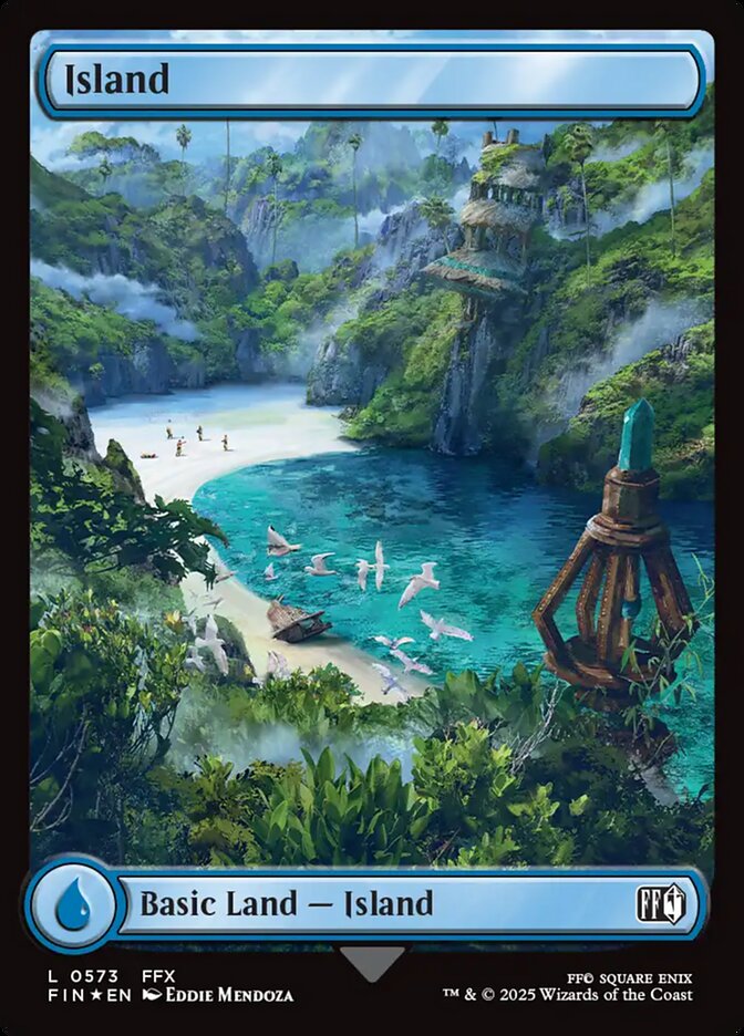 Island – Common Magic: The Gathering card from Final Fantasy (#573)