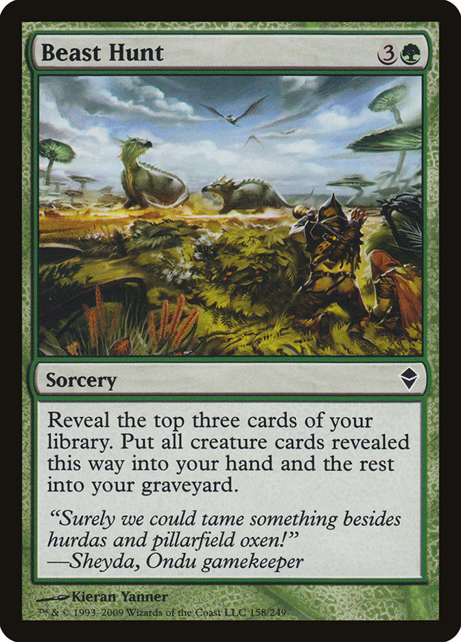 Beast Hunt – Common Magic: The Gathering card from Zendikar (#158)