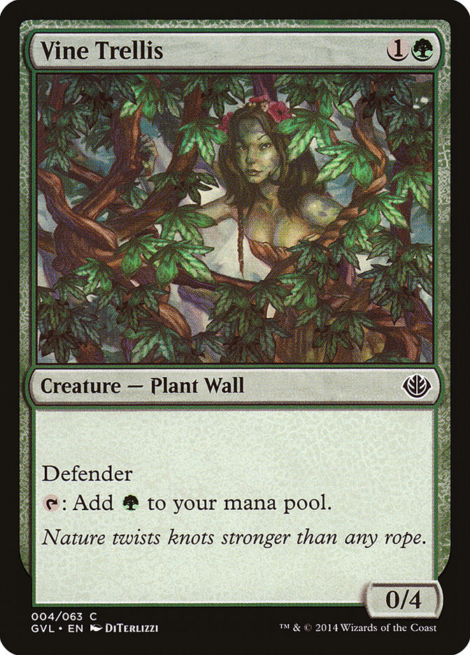 Vine Trellis – Common Magic: The Gathering card from Duel Decks Anthology: Garruk vs. Liliana (#4)