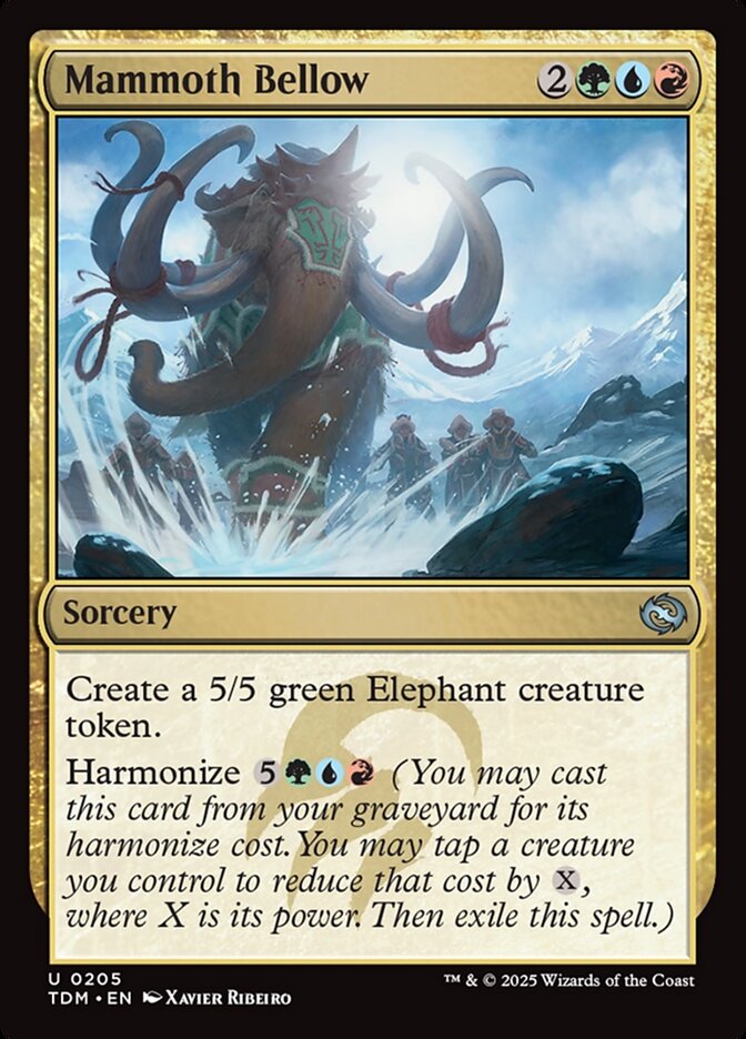 Mammoth Bellow – Uncommon Magic: The Gathering card from Tarkir: Dragonstorm (#205)