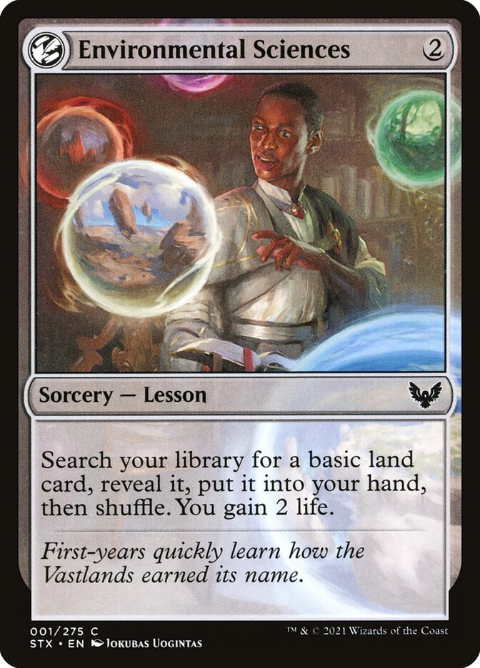 Environmental Sciences – Common Magic: The Gathering card from Strixhaven: School of Mages (#1)