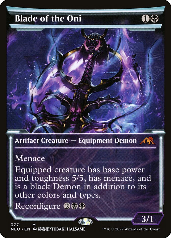 Blade of the Oni – Mythic Magic: The Gathering card from Kamigawa: Neon Dynasty (#377)