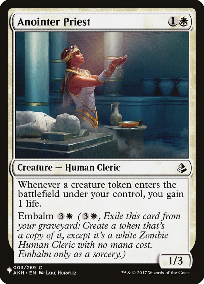 Anointer Priest – Common Magic: The Gathering card from The List (#AKH-3)