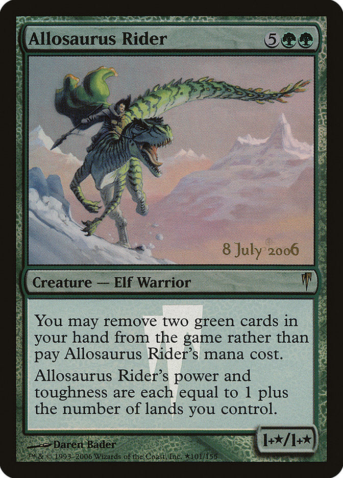Allosaurus Rider – Rare Magic: The Gathering card from Coldsnap Promos (#101★)