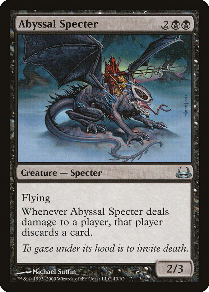 Abyssal Specter – Uncommon Magic: The Gathering card from Duel Decks: Divine vs. Demonic (#40)