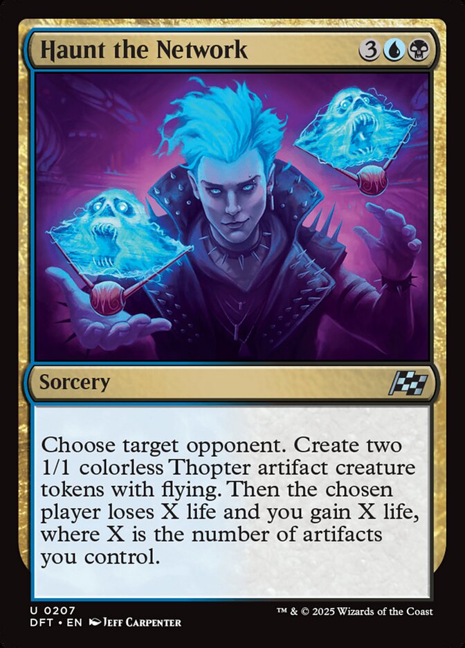 Haunt the Network – Uncommon Magic: The Gathering card from Aetherdrift (#207)