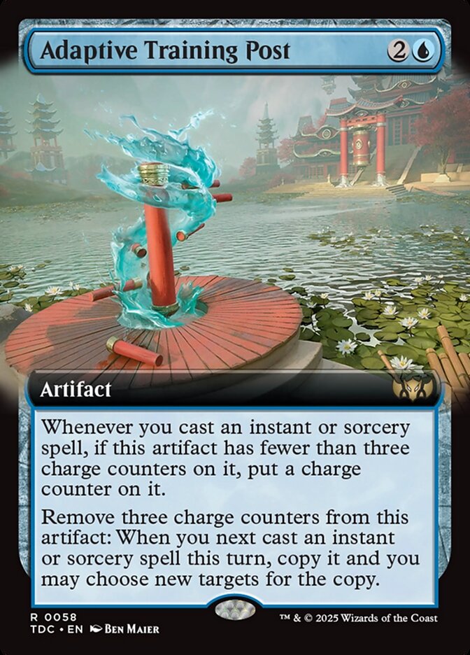 Adaptive Training Post – Rare Magic: The Gathering card from Tarkir: Dragonstorm Commander (#58)