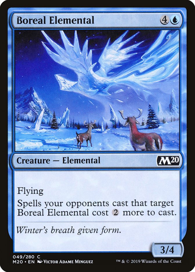 Boreal Elemental – Common Magic: The Gathering card from Core Set 2020 (#49)