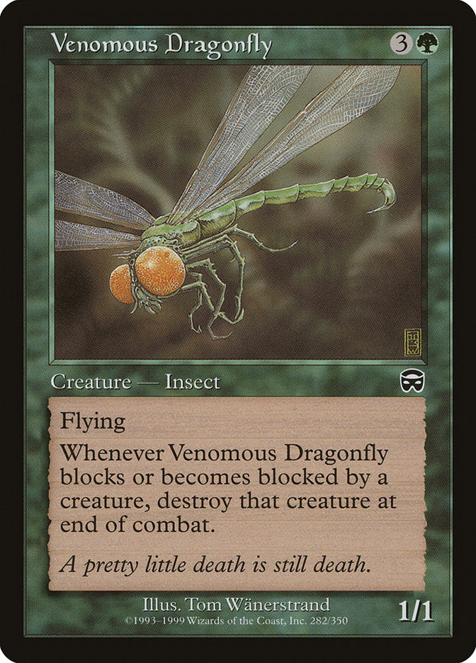 Venomous Dragonfly – Common Magic: The Gathering card from Mercadian Masques (#282)