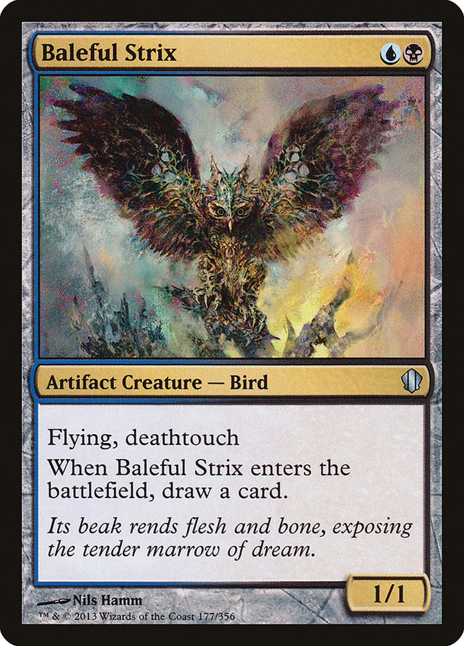 Baleful Strix – Uncommon Magic: The Gathering card from Commander 2013 (#177)