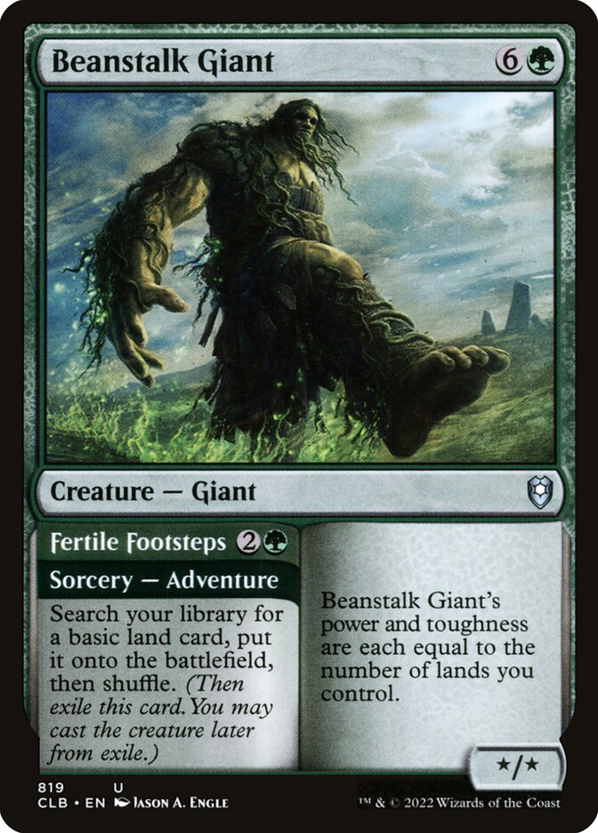 Beanstalk Giant // Fertile Footsteps – Uncommon Magic: The Gathering card from Commander Legends: Battle for Baldur's Gate (#