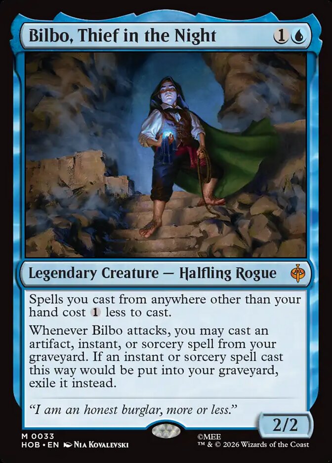 Bilbo, Thief in the Night – Mythic Magic: The Gathering card from The Hobbit (#33)