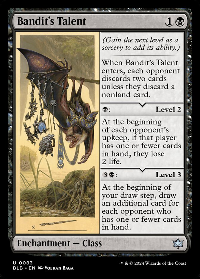 Bandit's Talent – Uncommon Magic: The Gathering card from Bloomburrow (#83)